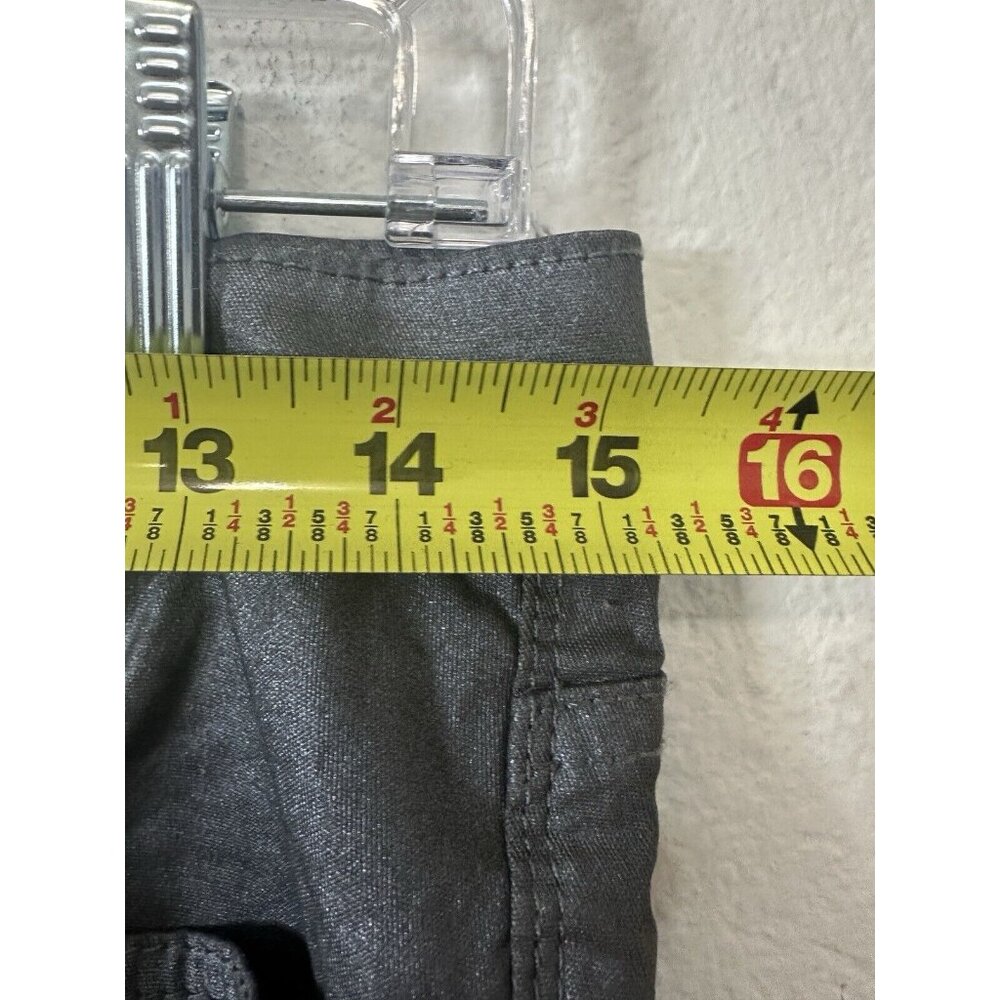 Rock And Republic Mid Rise Embroidered Logo Gray Metallic Skinny Jeans Size 10 - Picture 8 of 10